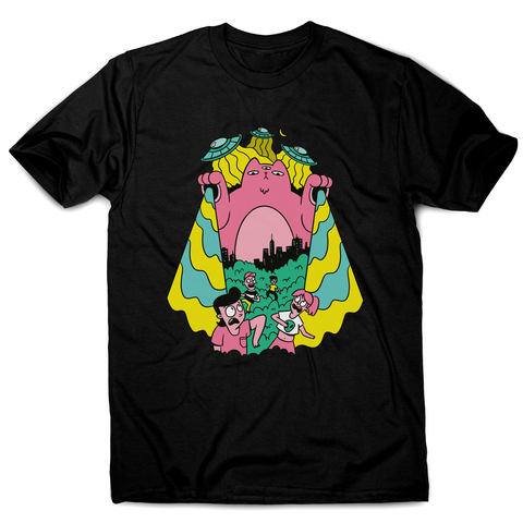 Alien cat men's t-shirt Black