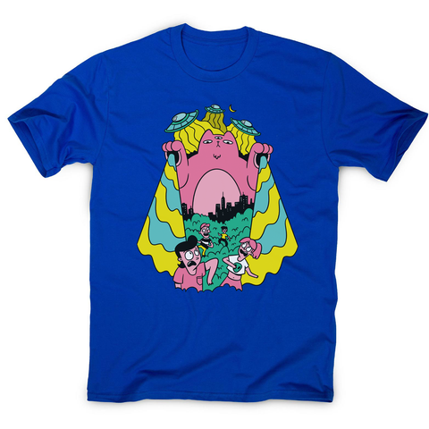 Alien cat men's t-shirt Blue