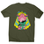 Alien cat men's t-shirt Military Green