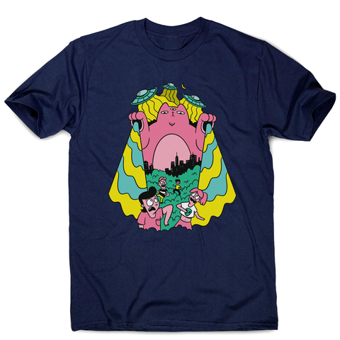 Alien cat men's t-shirt Navy