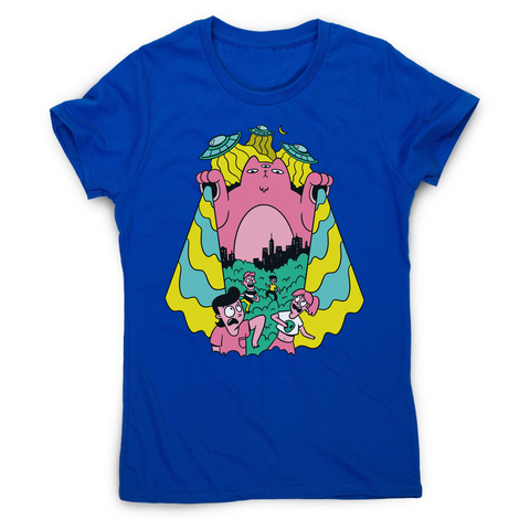 Alien cat women's t-shirt Blue