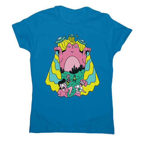 Alien cat women's t-shirt Sapphire