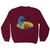 Alien crop circle sweatshirt Burgundy