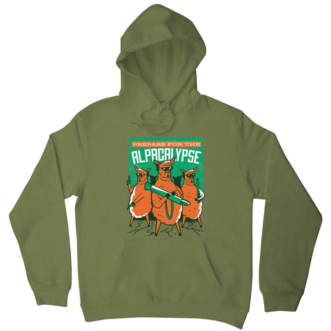 Alpacalypse hoodie Olive Green