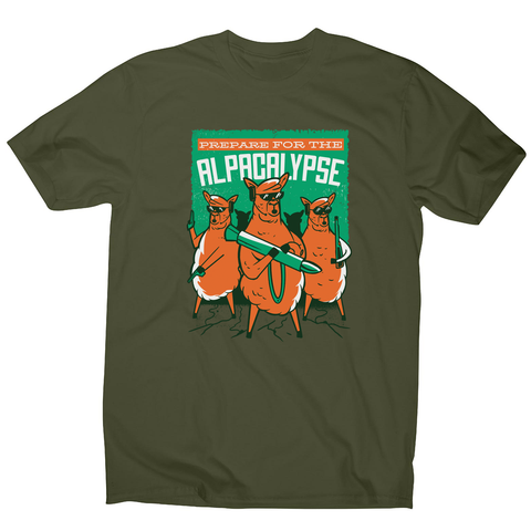 Alpacalypse men's t-shirt Military Green