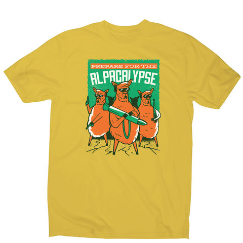 Alpacalypse men's t-shirt Yellow