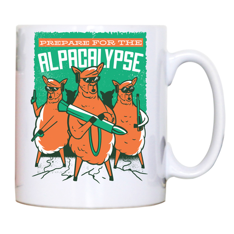 Alpacalypse mug coffee tea cup White