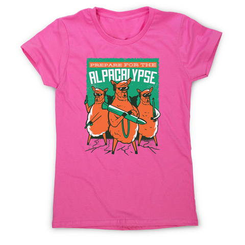 Alpacalypse women's t-shirt Pink