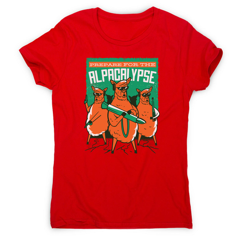 Alpacalypse women's t-shirt Red