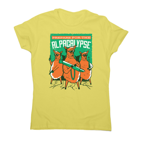 Alpacalypse women's t-shirt Yellow