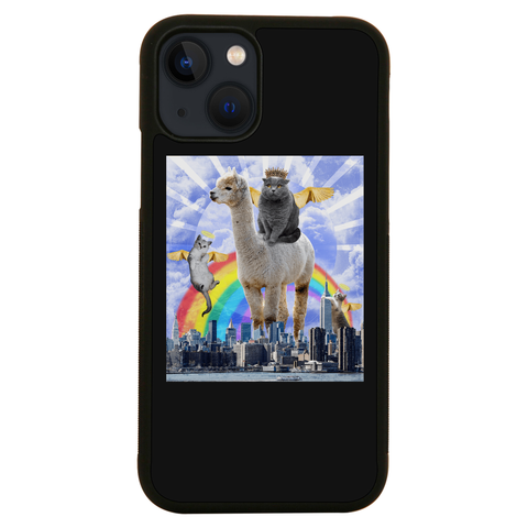 Angel cats surreal collage iPhone case iPhone 13