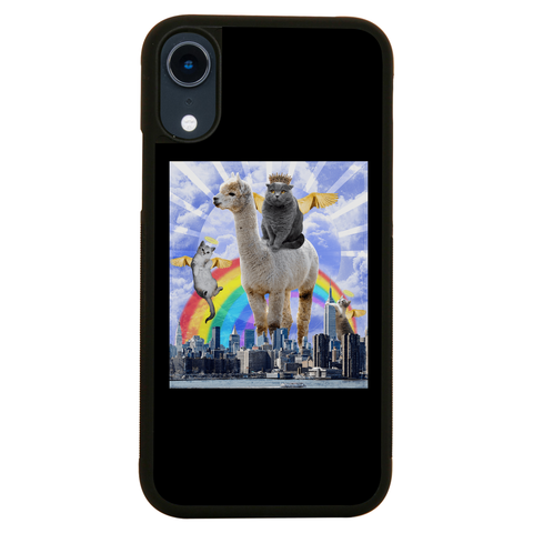 Angel cats surreal collage iPhone case iPhone XR