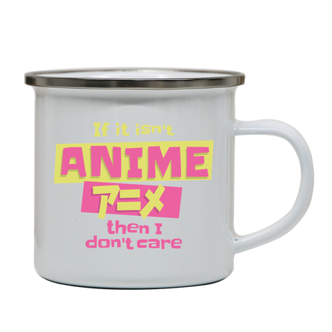 Anime fan quote enamel camping mug White