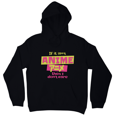 Anime fan quote hoodie Black