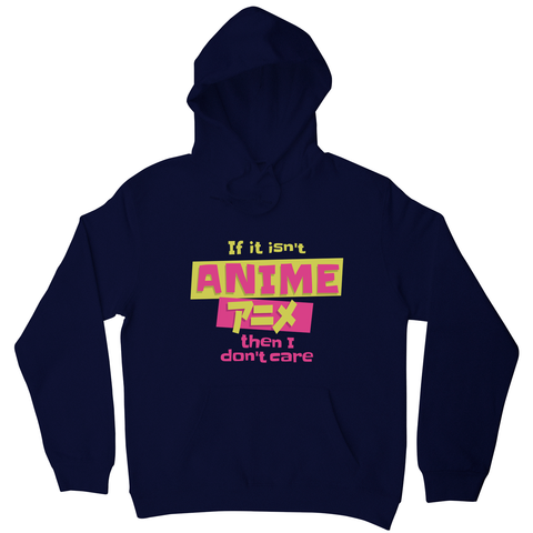Anime fan quote hoodie Navy