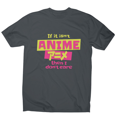 Anime fan quote men's t-shirt Charcoal