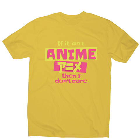 Anime fan quote men's t-shirt Yellow