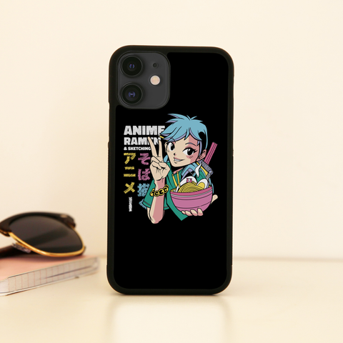 Anime girl with ramen bowl iPhone case iPhone 11 Pro