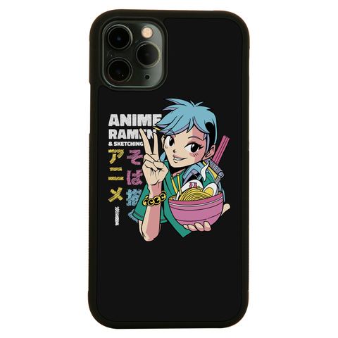 Anime girl with ramen bowl iPhone case iPhone 11 Pro Max