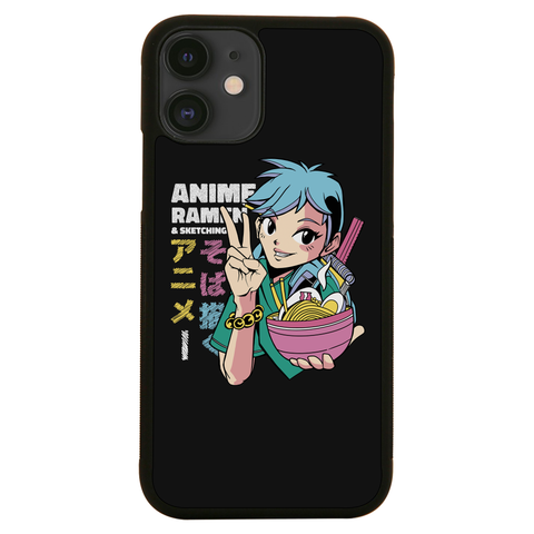 Anime girl with ramen bowl iPhone case iPhone 12 Mini