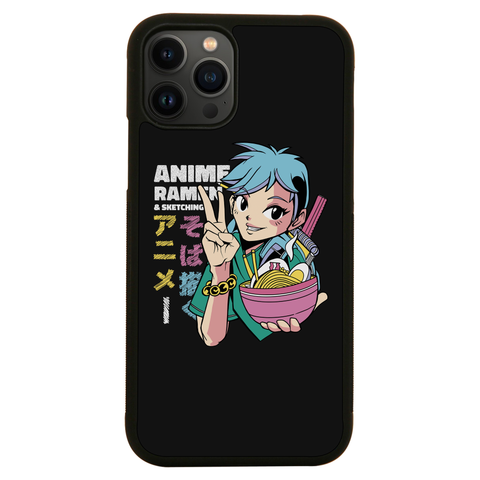 Anime girl with ramen bowl iPhone case iPhone 13 Pro