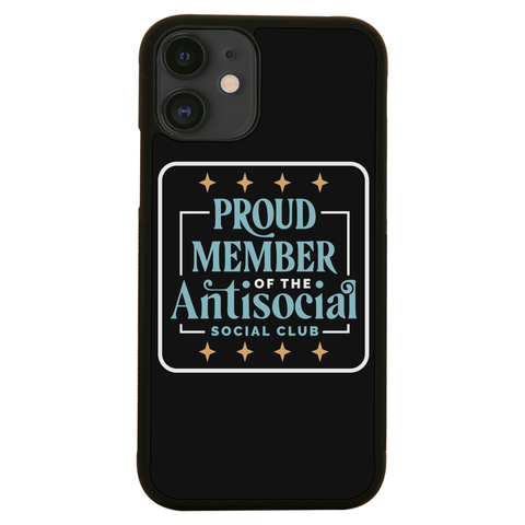 Antisocial club funny quote iPhone case iPhone 11