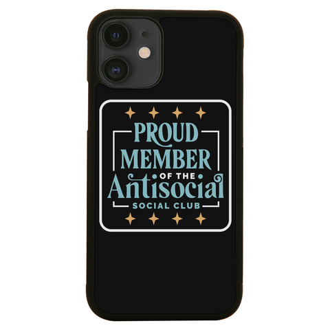 Antisocial club funny quote iPhone case iPhone 12