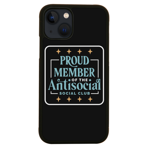 Antisocial club funny quote iPhone case iPhone 13