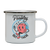 Antisocial yarn ball knitting enamel camping mug White
