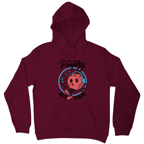 Antisocial yarn ball knitting hoodie Burgundy