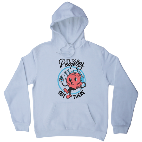 Antisocial yarn ball knitting hoodie White