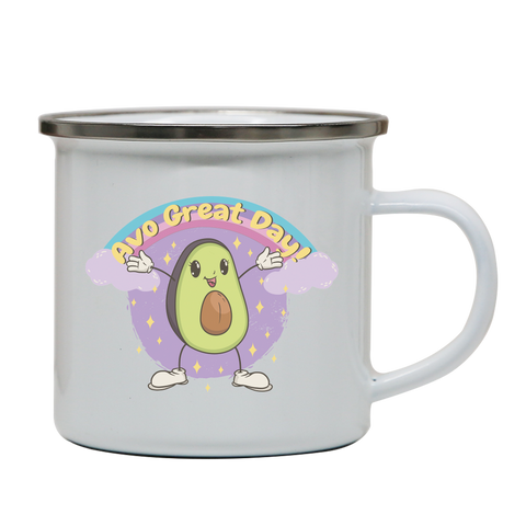 Avo great day enamel camping mug White