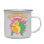 Avocado mom dabbing enamel camping mug White