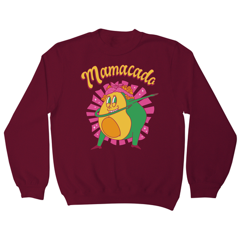 Avocado mom dabbing sweatshirt Burgundy