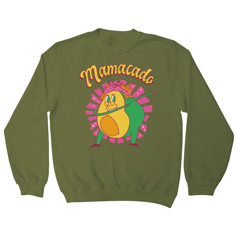 Avocado mom dabbing sweatshirt Olive Green