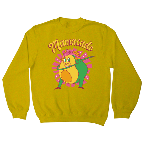 Avocado mom dabbing sweatshirt Yellow