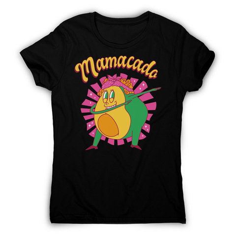 Avocado mom dabbing women's t-shirt Black