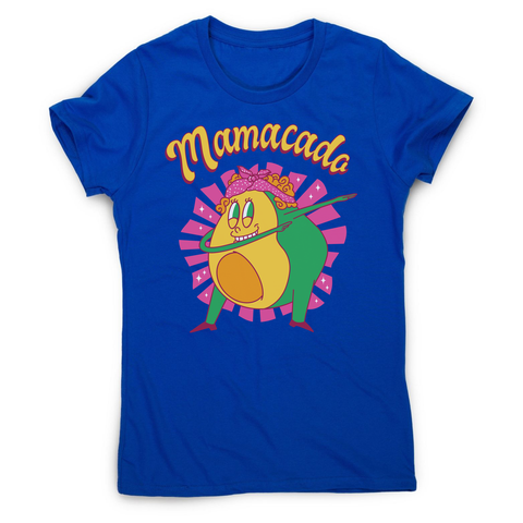 Avocado mom dabbing women's t-shirt Blue