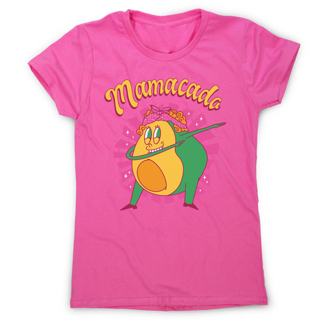 Avocado mom dabbing women's t-shirt Pink