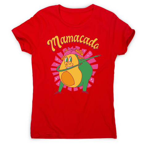 Avocado mom dabbing women's t-shirt Red