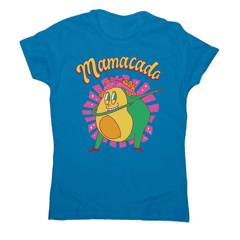 Avocado mom dabbing women's t-shirt Sapphire