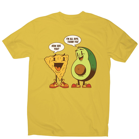 Avocado nacho men's t-shirt Yellow