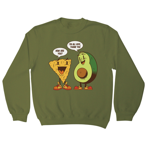 Avocado nacho sweatshirt Olive Green