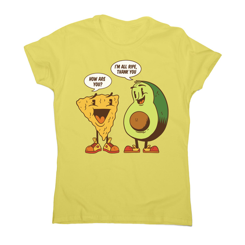 Avocado nacho women's t-shirt Yellow