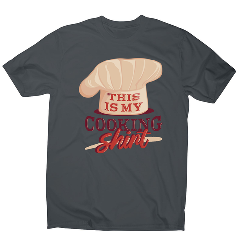 Awesome cooking shirt men's t-shirt Charcoal