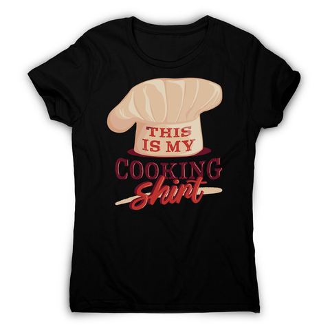 Awesome cooking women's t-shirt Black