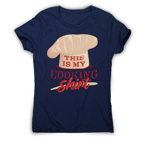 Awesome cooking women's t-shirt Navy