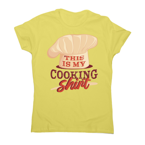 Awesome cooking women's t-shirt Yellow