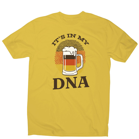 Beer german dna men's t-shirt Yellow
