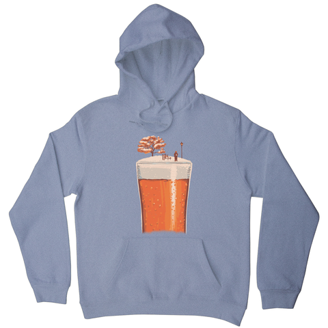 Beer glass winter season hoodie Grey
